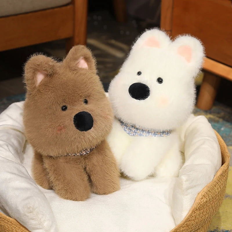 Cute Plush West Highland Dog Plush Toy White Terrier Dolls Stuffed Soft Dog Pillow Kawaii Toy