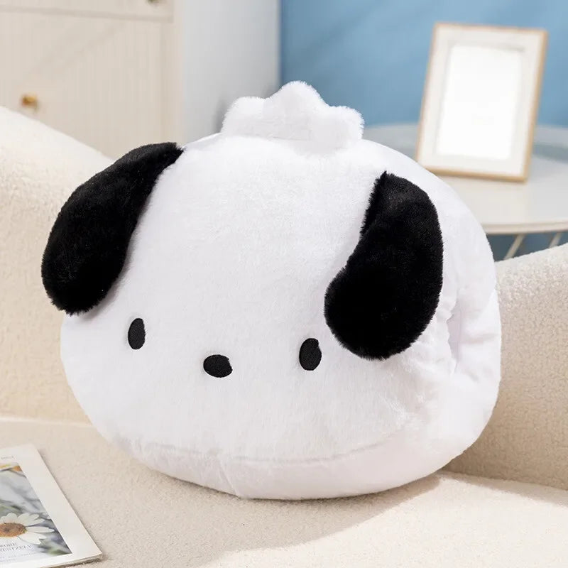 Sanrio Very Soft Winter Warm Hand Pillow Hangyodon My Melody Pom Pom Purin Cuddly Plushies Throw Pillow Cartoon Plush Toy Gifts