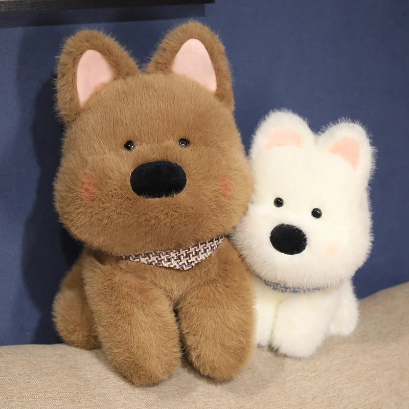 Cute Plush West Highland Dog Plush Toy White Terrier Dolls Stuffed Soft Dog Pillow Kawaii Toy