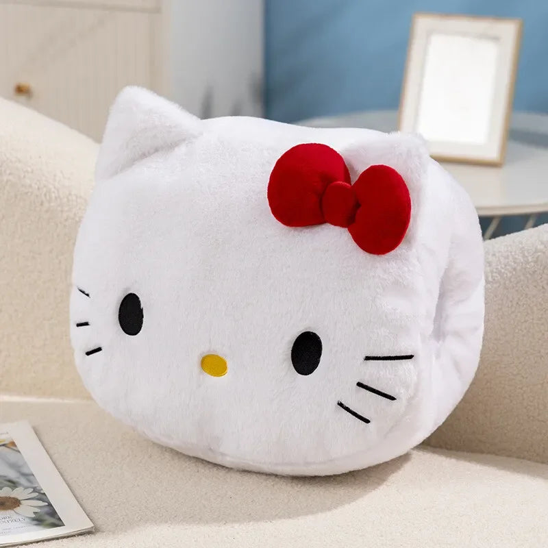 Sanrio Very Soft Winter Warm Hand Pillow Hangyodon My Melody Pom Pom Purin Cuddly Plushies Throw Pillow Cartoon Plush Toy Gifts