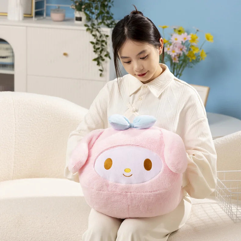 Sanrio Very Soft Winter Warm Hand Pillow Hangyodon My Melody Pom Pom Purin Cuddly Plushies Throw Pillow Cartoon Plush Toy Gifts